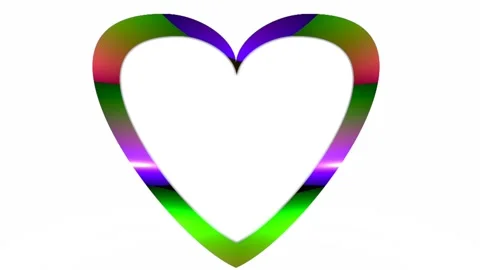 Colorful animated heart-shaped frames for greeting and photo card designs Stock Footage 134052106