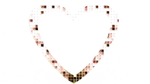 Colorful animated heart-shaped frames for greeting and photo card designs Stock Footage 134052419