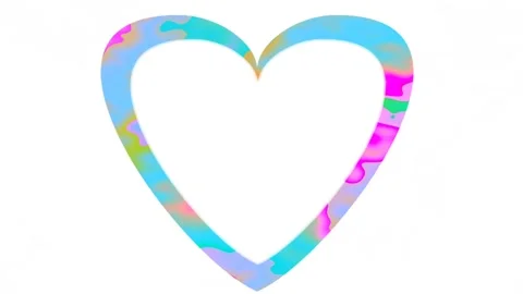 Colorful animated heart-shaped frames for greeting and photo card designs Stock Footage 134052506