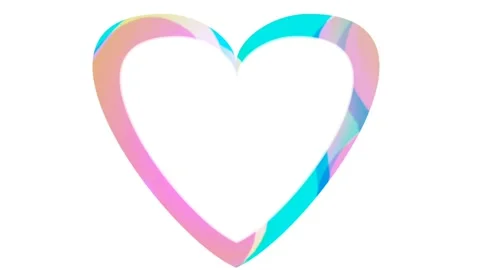 Colorful animated heart-shaped frames for greeting and photo card designs Stock Footage 134053552