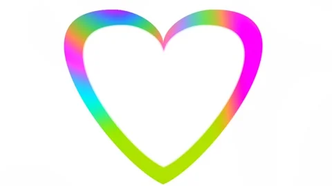 Colorful animated heart-shaped frames for greeting and photo card designs Stock Footage 134055158