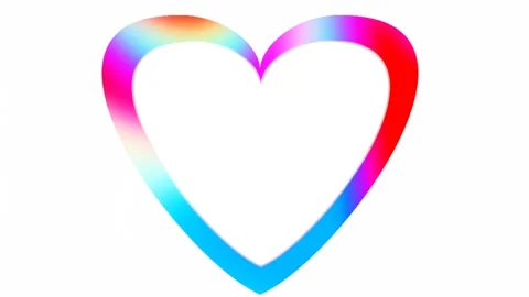 Colorful animated heart-shaped frames for greeting and photo card designs Stock Footage 134055483