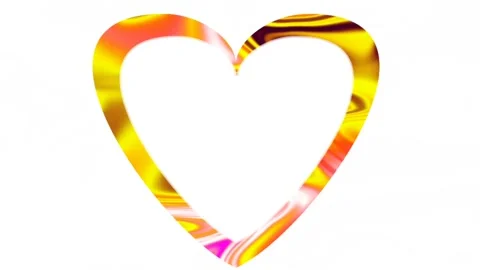 Colorful animated heart-shaped frames for greeting and photo card designs Stock Footage 134055611