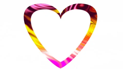 Colorful animated heart-shaped frames for greeting and photo card designs Stock Footage 134055686