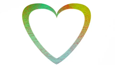 Colorful animated heart-shaped frames for greeting and photo card designs Stock Footage 134055850