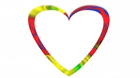 Colorful animated heart-shaped frames for greeting and photo card designs Stock Footage 134055946