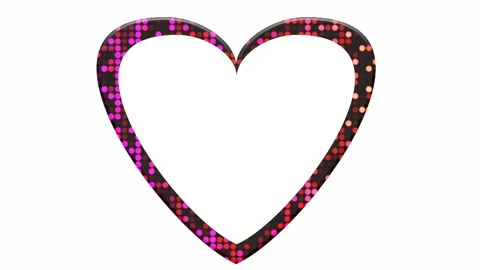 Colorful animated heart-shaped frames for greeting and photo card designs Stock Footage 134056349