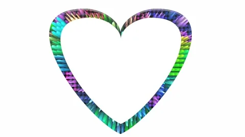 Colorful animated heart-shaped frames for greeting and photo card designs Stock Footage 134056578