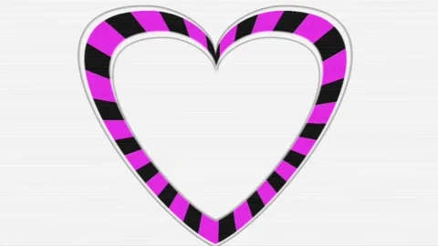Colorful animated heart-shaped frames for greeting and photo card designs Stock Footage 134393036
