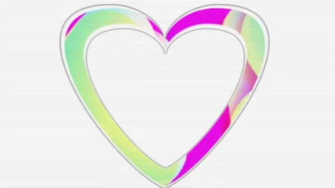 Colorful animated heart-shaped frames for greeting and photo card designs Stock Footage 134393058