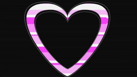 Colorful animated heart-shaped frames for greeting and photo card designs Stock Footage 134393091