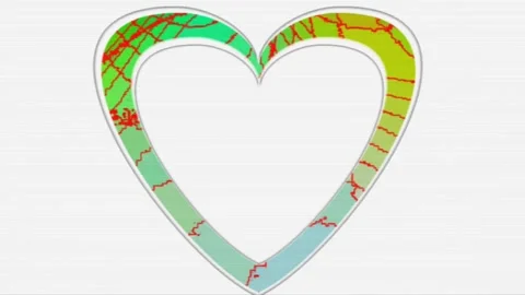 Colorful animated heart-shaped frames for greeting and photo card designs Stock Footage 134393109