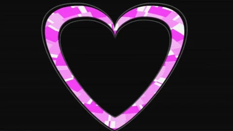 Colorful animated heart-shaped frames for greeting and photo card designs Video stock 134393119