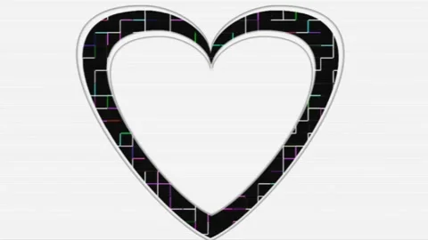 Colorful animated heart-shaped frames for greeting and photo card designs Stock Footage 134393151