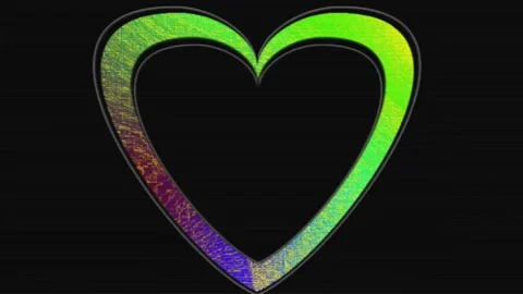 Colorful animated heart-shaped frames for greeting and photo card designs Stock Footage 134393179