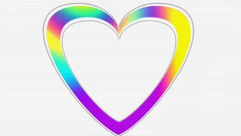 Colorful animated heart-shaped frames for greeting and photo card designs Stock Footage 134393234