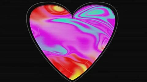 Colorful animated heart-shaped frames for greeting and photo card designs Stock Footage 134393344