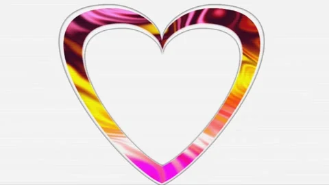 Colorful animated heart-shaped frames for greeting and photo card designs Stock Footage 134393520