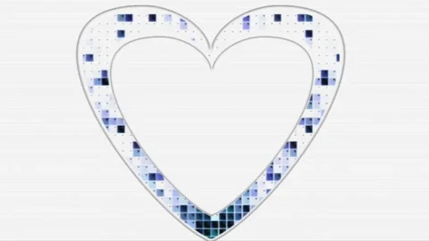 Colorful animated heart-shaped frames for greeting and photo card designs Stock Footage 134729975