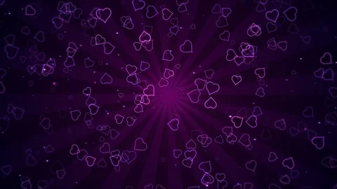 Colorful Animated Heart Shapes - Loop Pink Stock Footage 76357142