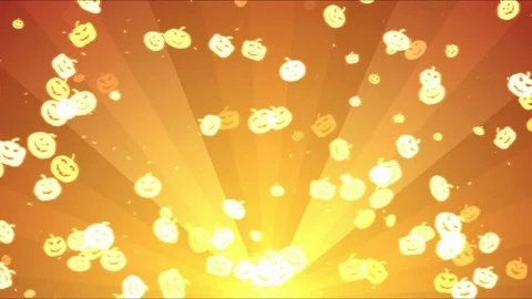 Colorful Animated Pumpkin Shapes - Loop Orange Stock Footage 77349983