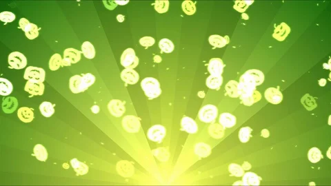 Colorful Animated Pumpkin Shapes - Loop Green Stock Footage 77350219