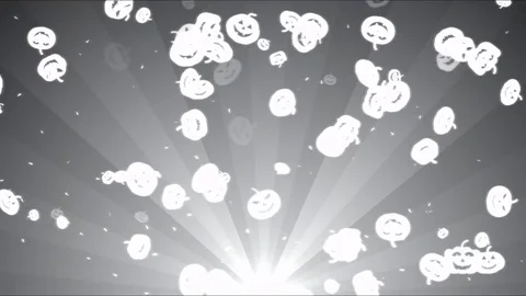 Colorful Animated Pumpkin Shapes - Loop Monochrome Stock Footage 77350852