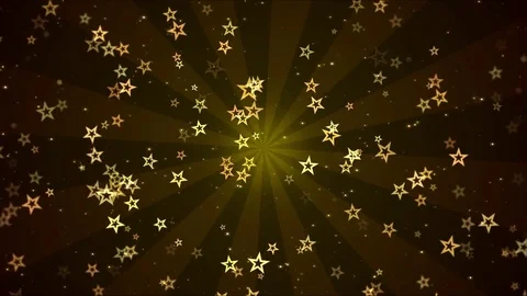 Colorful Animated Star Shapes - Loop Golden Stock Footage 76360002