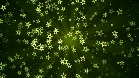 Colorful Animated Star Shapes - Loop Green Stock Footage 76360222
