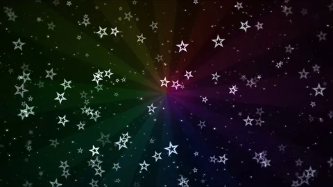 Colorful Animated Star Shapes - Loop Rainbow 스톡 동영상 76360811