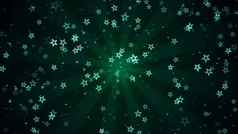 Colorful Animated Star Shapes - Loop Turquoise Stock Footage 76360882