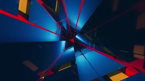 A colorful, animated texture made of triangles. Stock Footage 338444241
