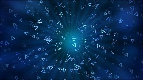 Colorful Animated Triangle Shapes - Loop Blue Stock Footage 76439509