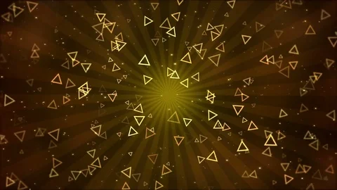 Colorful Animated Triangle Shapes - Loop Golden Stock Footage 76439685