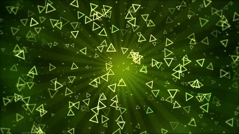 Colorful Animated Triangle Shapes - Loop Green Stock Footage 76439973