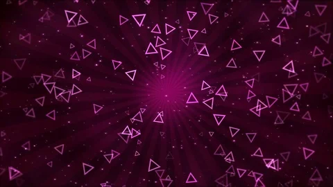 Colorful Animated Triangle Shapes - Loop Pink Stock Footage 76440612