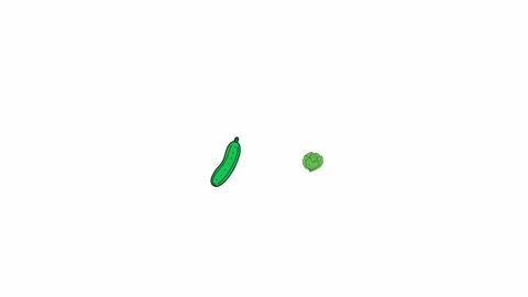 Colorful Animated Vegetables Pattern Stop Motion Stock Animation Stock Footage 340811206