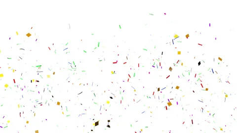 Colorful animation of confetti falling. effect background. Alpha Matte Channel 스톡 동영상 132814037
