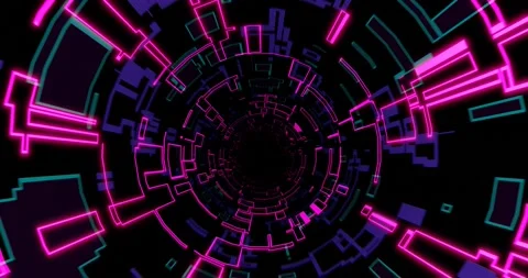 Colorful animation of hyperloop movement. Stock Footage 201373397