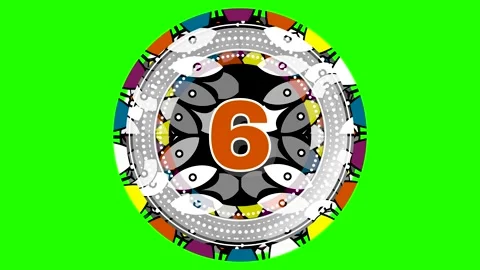Colorful animation showing the countdown 10-0 in a round design with variou.. Stock-Footage 335072082