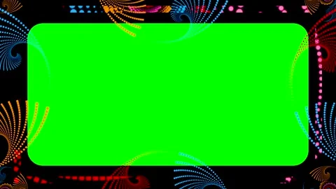 Colorful animation with swirling patterns and a bright green background for.. 스톡 동영상 333553396