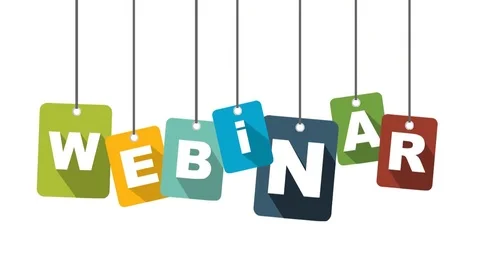Colorful animation webinar Stock Footage 100998139