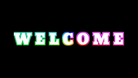 Colorful animation in welcome text. Stock Footage 276952111