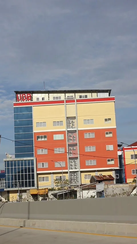 Colorful apartment buildings, accommodation Stock Footage 296532702