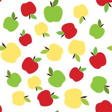 Colorful apple pattern Stock Illustration