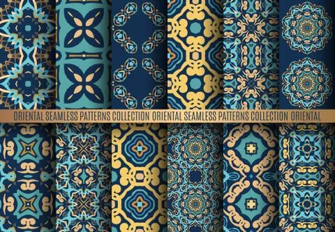 Colorful Arabesque Patterns Stock Illustration