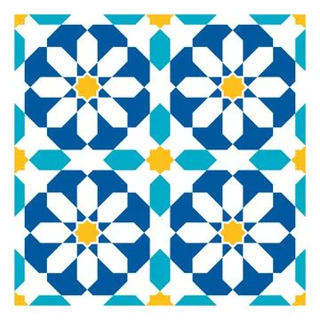 Colorful Arabic geometric ornament. Stock Illustration