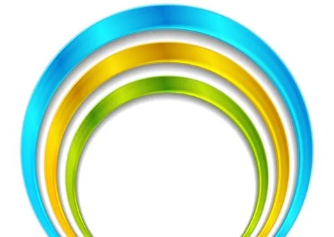 Colorful arches frame abstract concept geometric background Stock Illustration