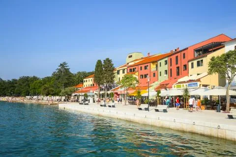 Colorful architecture at seafront Stock Photos