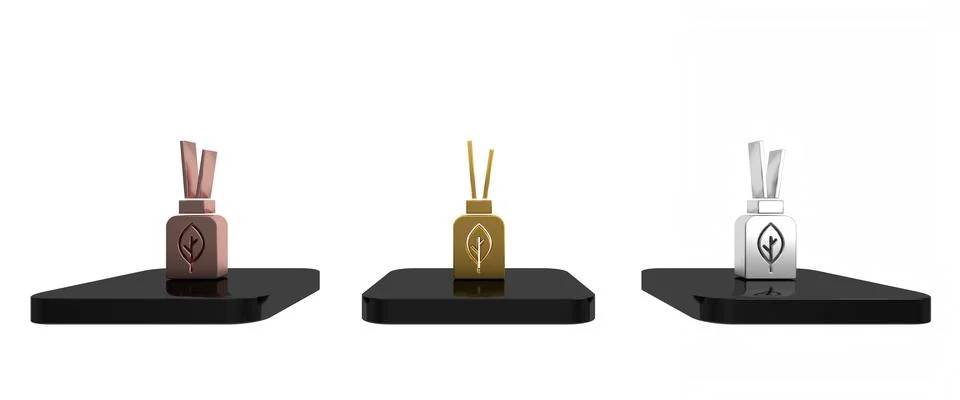 Colorful Aroma diffuser icon isolated on white background. Glass jar differ.. Stock Illustration